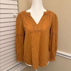 Anthropologie Akemi + Kin Dark Orange or Mustard Blouse Women's Small